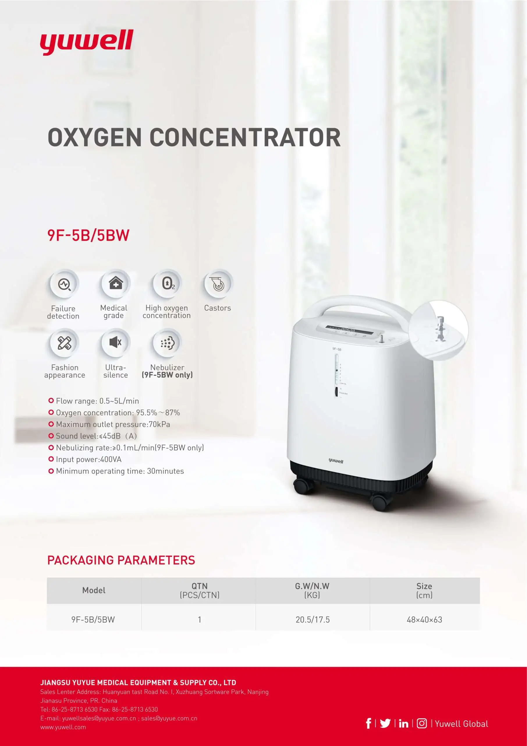 Yuwell 5 Litre Oxygen Concentrator - Image 3